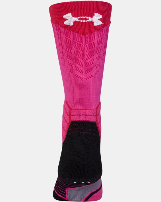 Men's UA Basketball Drive Crew Socks, Pink, pdpMainDesktop image number 4